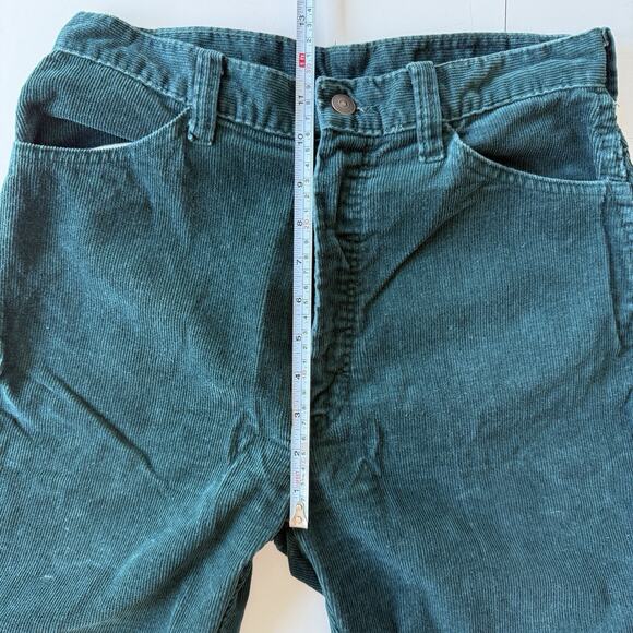 Vintage Funny Girl Corduroy Pants Green High Rise Straight Leg Sz 13/14 Modern 8 - Picture 11 of 13